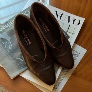 Women's Dark Brown Leather Loafers